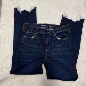 AMERICAN EAGLE Hi-Rise Crop Flare Jeans Size 8reg
